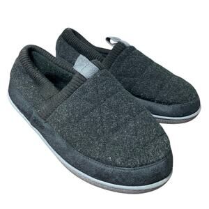 RockDove Womens 9 Gray Slippers Memory Foam Knit Cuff Closed Back House Shoes